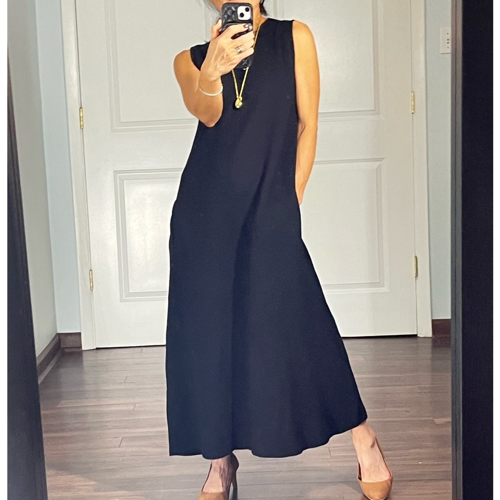 Zara black A line knit dress size S NWT